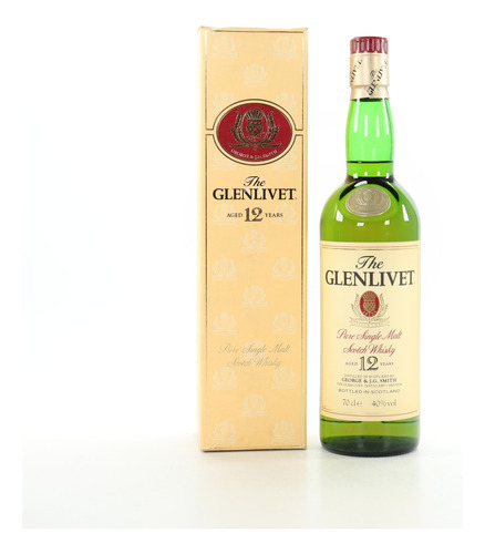 Exclusivo Whisky The Glenlivet 12 Años 80's Single Malt Lujo