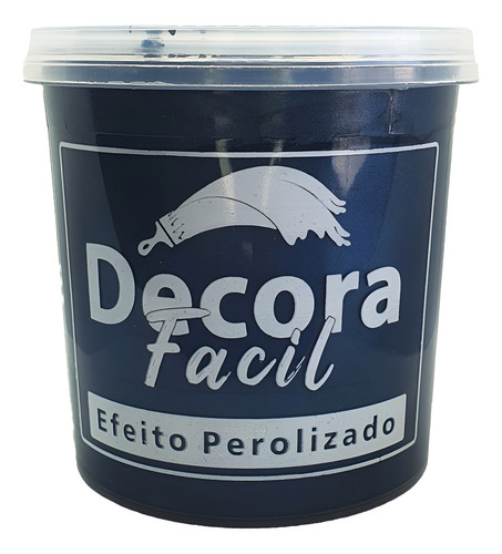 Tinta Com Efeito Perolizado Fácil De Aplicar E Elegante Cor Oceano Profundo