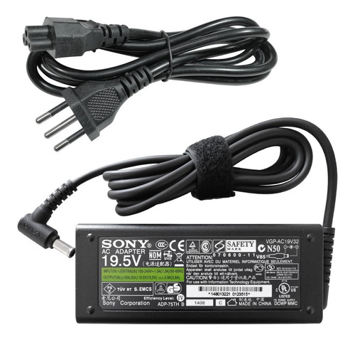 Cargador Original Notebook Sony Vaio Vgn-n350fe ( Pcg-7y1p )