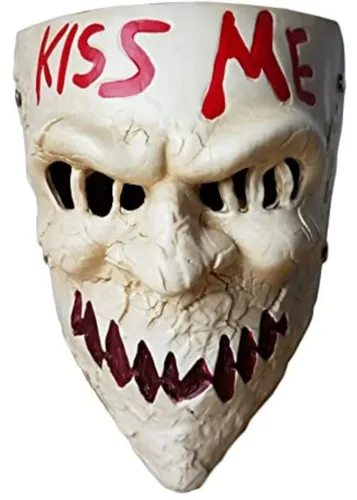 Mascara De La Purga Kiss Me Blanca Cosplay Halloween Color Blanco