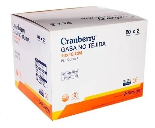 comprar Gasa Estéril 10x10 No Tejida Cranberry