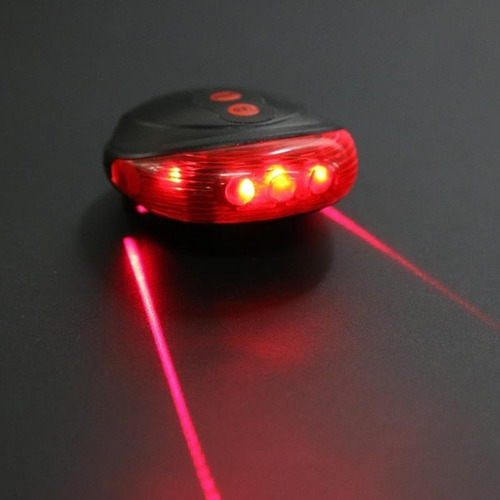 20 Luces Traseras Para Bicicleta 5 Leds Y Láser Seguridad