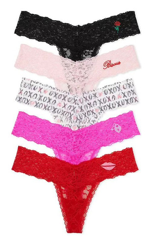 Pack X 5 Tangas Victoria's Secret Thong Panties