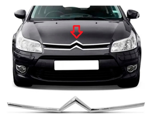 Moldura Superior Citroen C4 2009 2010 2011 2012 2013 Cromada