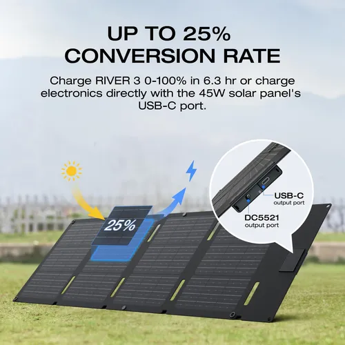 Generador De Energía Solar Ef Ecoflow River 3 Portátil 245wh