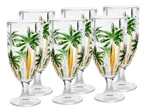 Comprar Jogo 6 Taças 450ml Cristal Wolff Palm Tree Coqueiros 27441