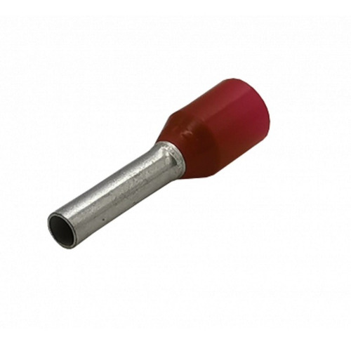 Ferrul 16 Awg, Tubular Rojo (100 Pzas)