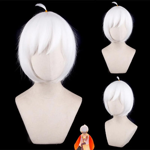 Peluca De Cosplay Blanca Hatake Kakashi Del Juego De Anime,