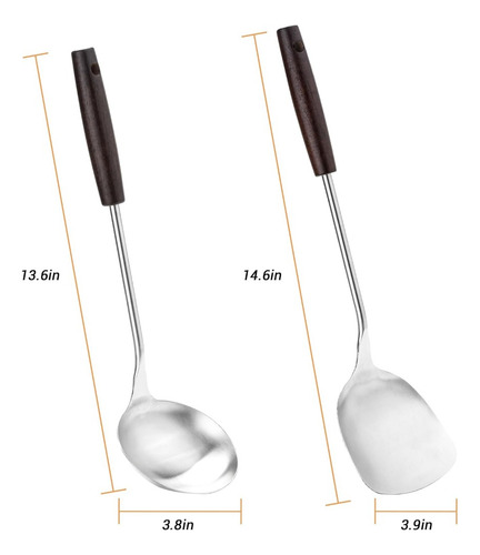Par De Utensílios De Aço Inox Com Espátula