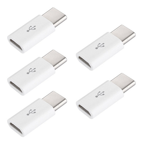 5 Piezas Adaptador Micro Usb Hembra A Usb Tipo C Macho