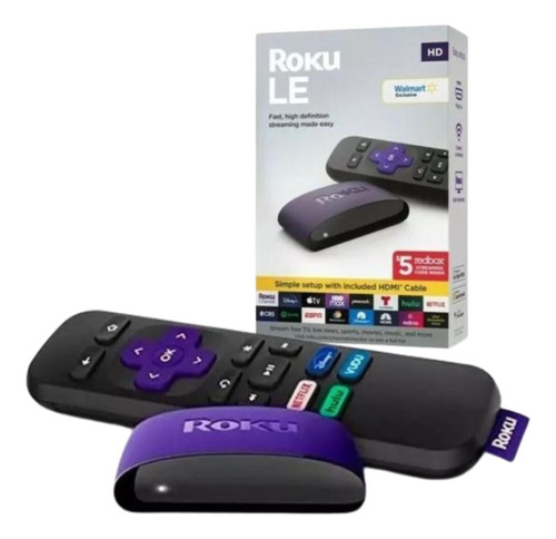 Roku Le Hd Streaming Media Player Negro Y Violeta