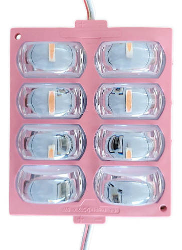 Modulo De Led Rigido Rosa 9*7cm 8 Leds