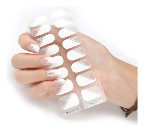 Mh (0070 #mold) Hoja De Tiras Adhesivas De Esmalte Semigel