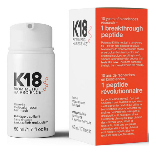 Mascarilla Capilar Reparadora Original Sin Enjuague K18, 50