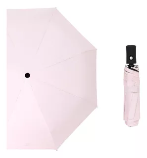 Paraguas Plegable Con Sombrilla Color Pink Uv Automatic
