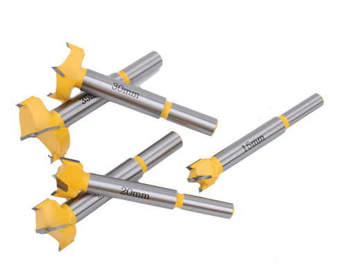 Kit De Taladrado Con Punta, 5 Piezas, Para Fresar Madera Con