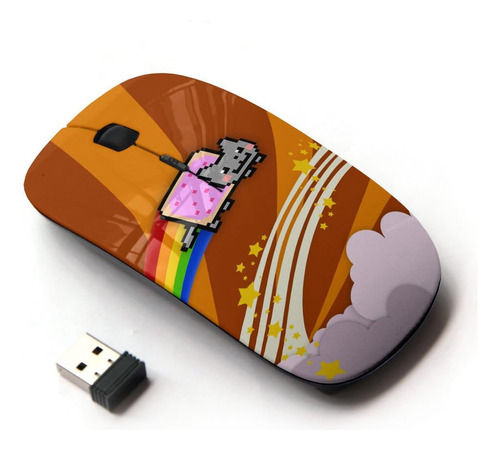 Ratón Koolmouse, Dibujo Gato Volador/inalambrico 2,4 G