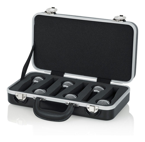 Imagen 8 de 10 de Estuche gator Gm-6-pe Maletín Para 6 Micrófonos