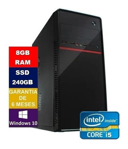 Imagem 1 de 3 de Pc Computador Cpu Intel I5 2400 + Ssd 240gb, 8gb Memória Ram