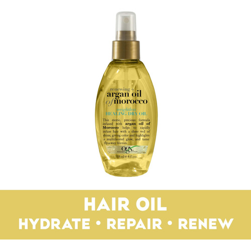 Aceite Seco Ligero Para El Cabello Con Argán, Reparación Sin