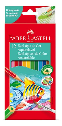 Lapices De Colores Faber Acuarelable X12 Serviciopapelero