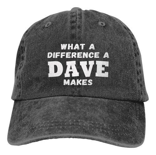 What A Differences A Dave Makes Hat Gorra De Béisbol