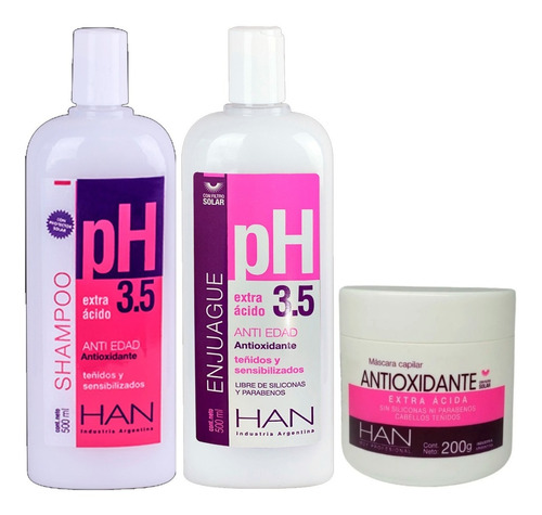 Han Shampoo + Acondicionador + Mascara Extra Acida 200 Ml