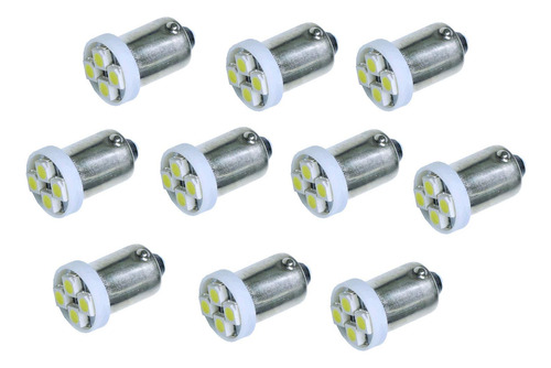 Bombilla Led Bayoneta Verde 6.3v 10pcs 4smd Para Pinball