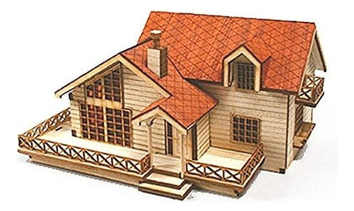 Desktop Wooden Model Kit Garden House B With A Large Lo