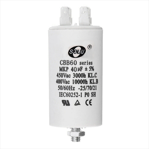 Condensador Arranque Motor Mono Ac Cbb60, 40uf, 450v, 50hz 