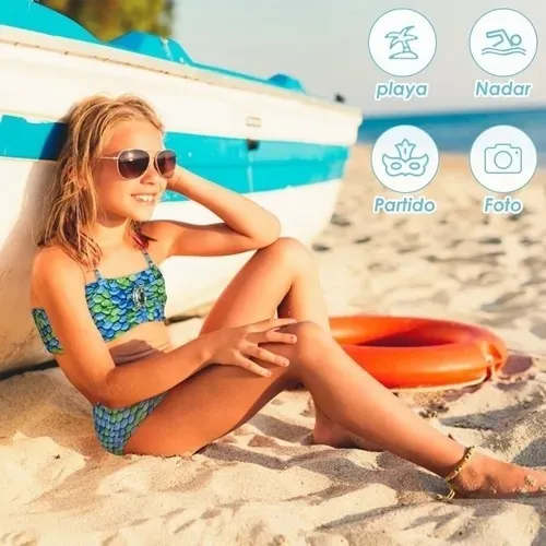 Ba ador Ni a 3 Piezas Bikini Dise o Cola De Sirena Cuotas sin