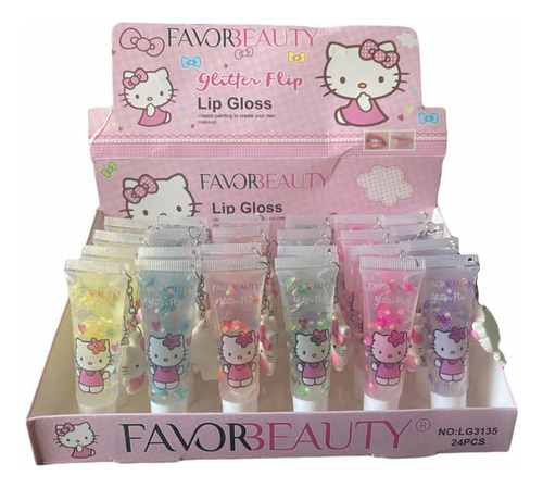 Lip Gloss Glitter Hidratante Favor Beauty Pack