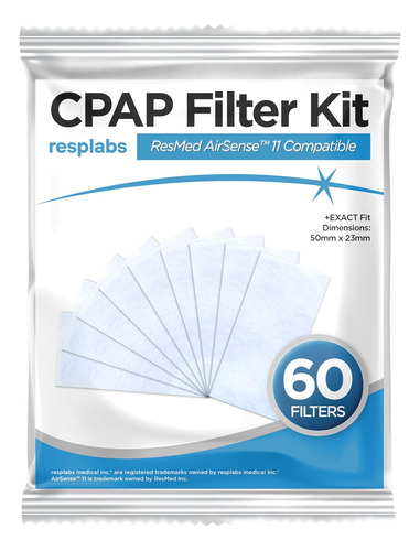 Filtros Cpap Resplabs Para Resmed Airsense 11, 60 Filtros