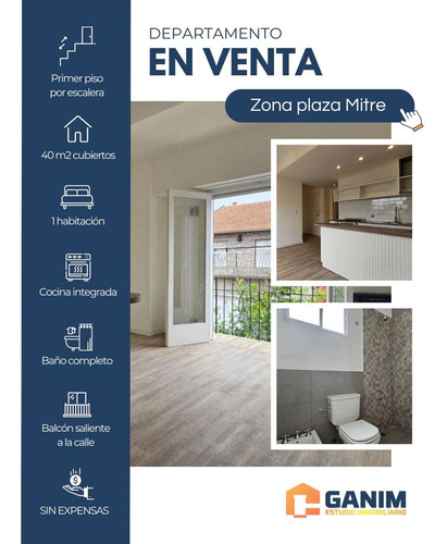 Departamento 2 Ambientes Al Frente