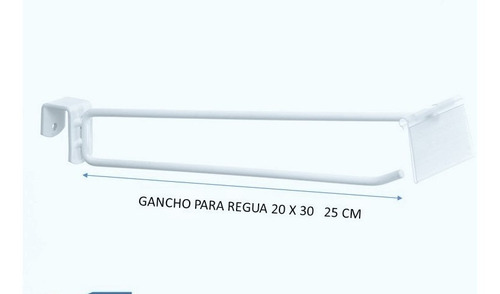 50 Ganchos Porta Preço Para Régua Barra 20 X 30 25 Cm Branco
