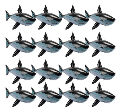Sratte 16 Piezas Flotador Inflable De Tiburón 39.5 Pulgadas 