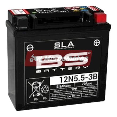 Bateria Bs 12n5.5-3b-sla Para Ybr-fz16
