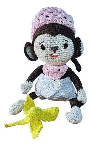 Monito Artesanal Tejido Al Crochet Amigurumi