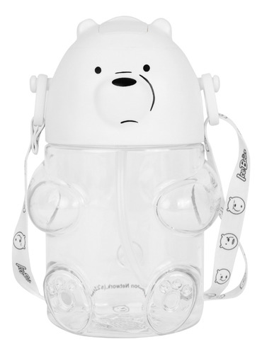 Miniso Cilindro We Bare Bears Polar Plástico 600 Ml