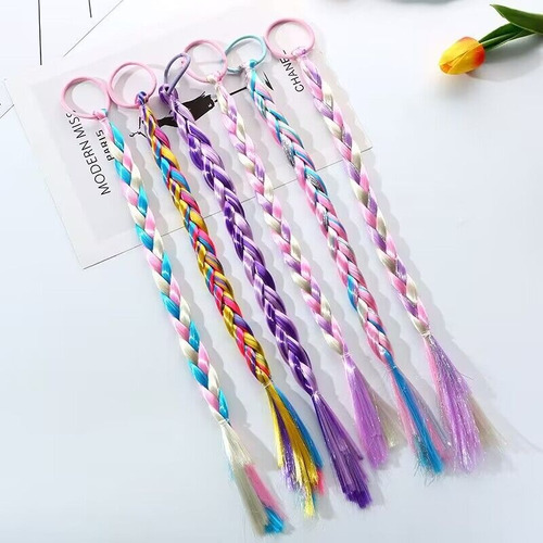 Set 5 Colets Extensiones Pelo Sintético Trenzado Colores