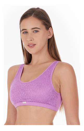 Top Algodón Mesh Reversible 2 Posiciones Skiny 75637 Mujer