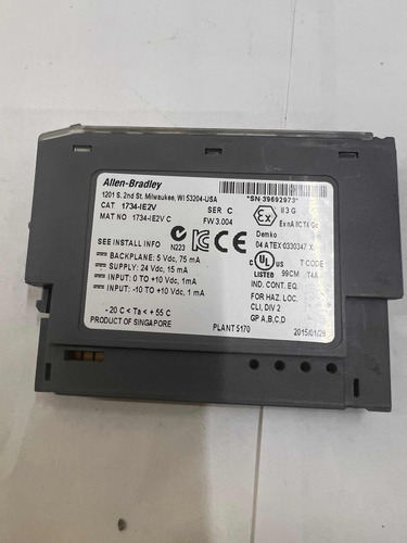 Módulo De Entrada Allen Bradley 1734-ie2v