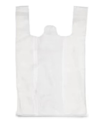 Bolsa Plástica Tipo Camiseta Blanca A/d Con Asa 3kg Millar