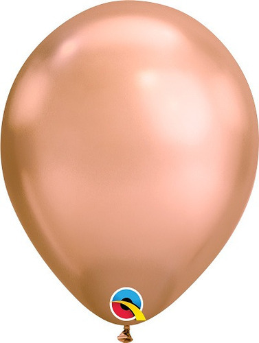 Balão Ouro Rose Chrome 11 Polegadas Pc 25un Qualatex #12980