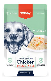 Petisco Para Cachorro Wanpy Sachê De Frango E Vegetais 100g