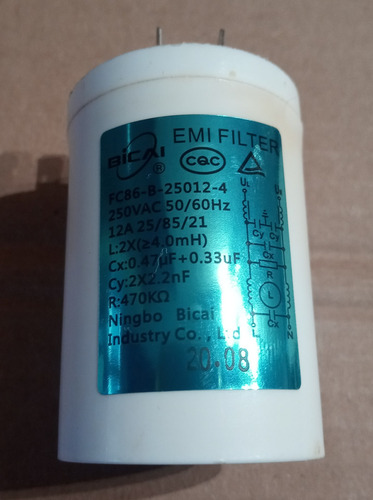 Filtro De Linha 250v 16a Da Lava E Seca Midea Fc86-b-25012-4 (Usado)