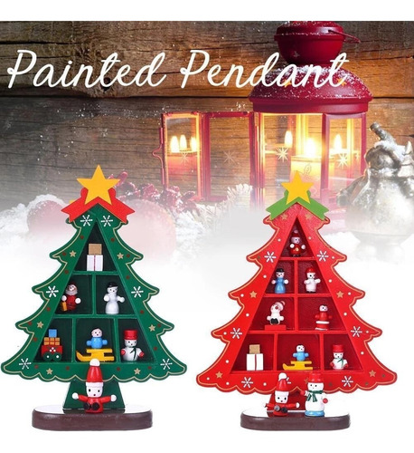 Imagen 5 de 6 de Árbol Navidad Juguete Navideño Madera, Deco Tendencia