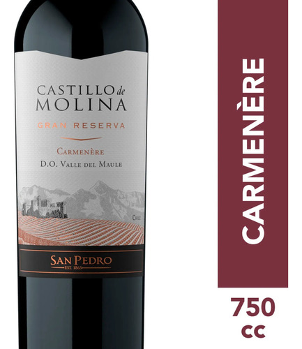 Vino Castillo De Molina Gran Reserva Carmenère 750cc