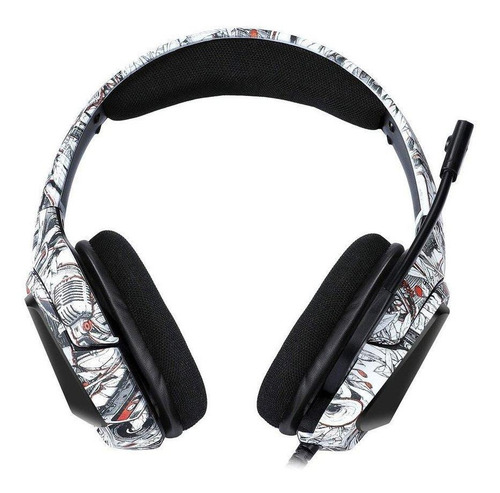 Imagen 2 de 4 de Audífonos gamer Onikuma K20 camuflaje blanco con luz rgb LED