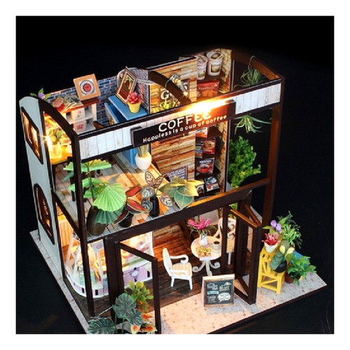 1:24 Diy Time Travel Coffee Kit De Casa De Muñecas En Y